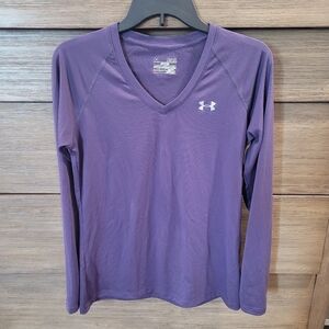 Semi Fitted Heat Gear Long Sleeve V Neck